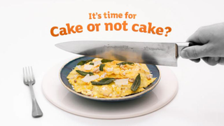 A screenshot of the cake or not cake ad