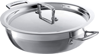 Le Creuset 962028300 3-Ply Stainless Steel Shallow Casserole with Lid - WAS £205, NOW £123.80
