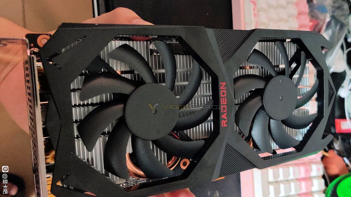 A graphics card rumored to be the upcoming AMD Radeon RX 6600XT