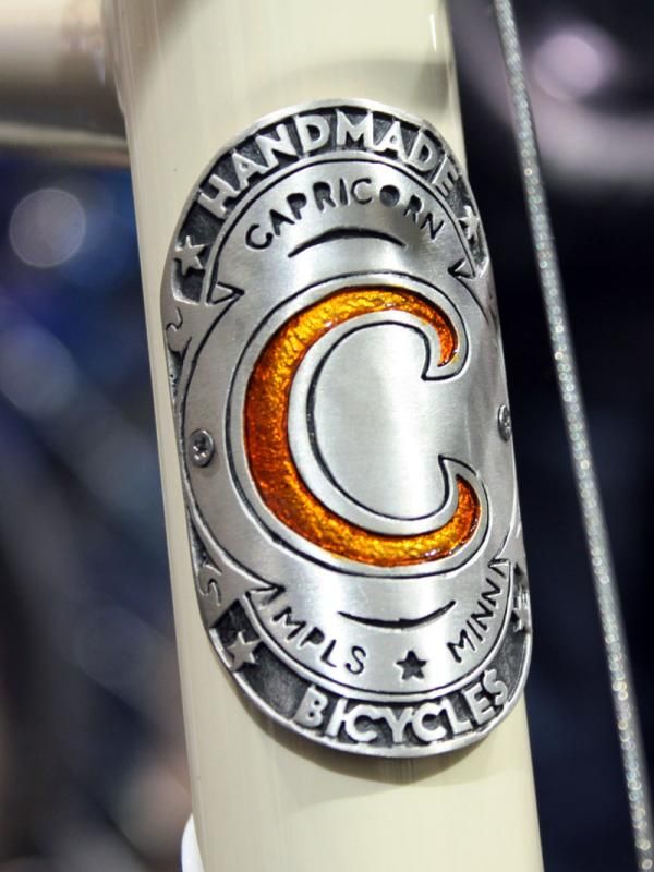 Elaborate head tube badges are a virtual requirement at NAHBS.