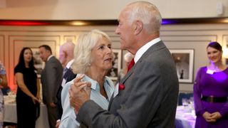 Queen Camilla with Len Goodman during a dance performances organized by the British Dance Council