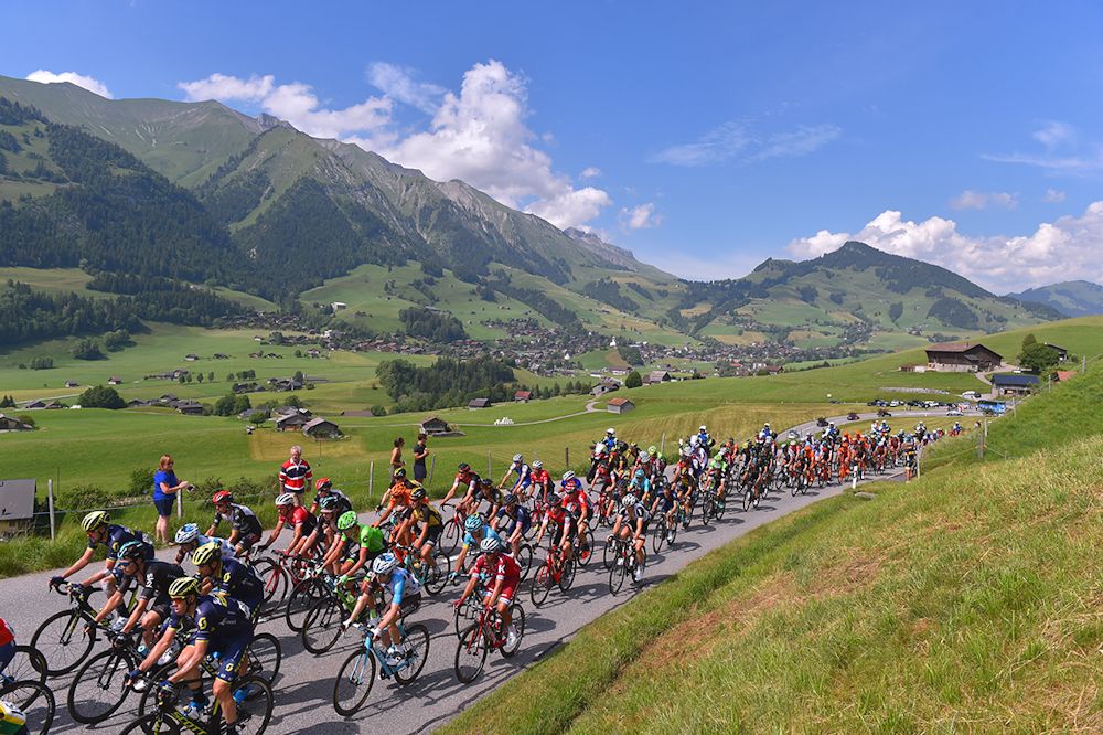 Scenery along the route of stage 4 at Tour de Suisse