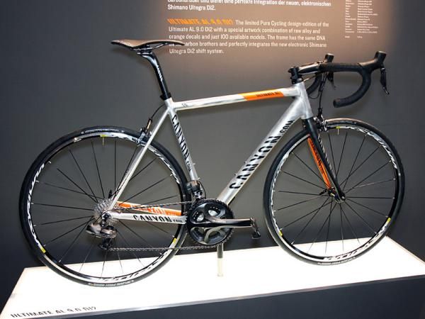 The 'Pure Cycling' edition of Canyon's revamped Ultimate AL 9.0 features a raw frame finish and Shimano's new Ultegra Di2 electronic group.