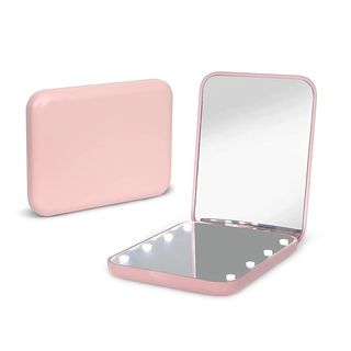 Deweisn Compact Mirror, Lighted Travel Makeup Mirror With 1x/10x Magnifying Double Sided Dimmable Portable Pocket for Handbag and Pocket, Usb Charging(white)