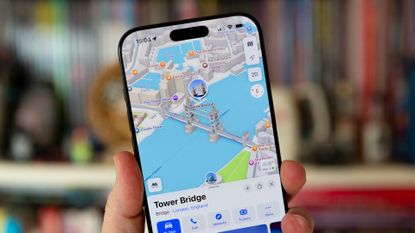 Apple Maps on an iPhone 16 Pro Max