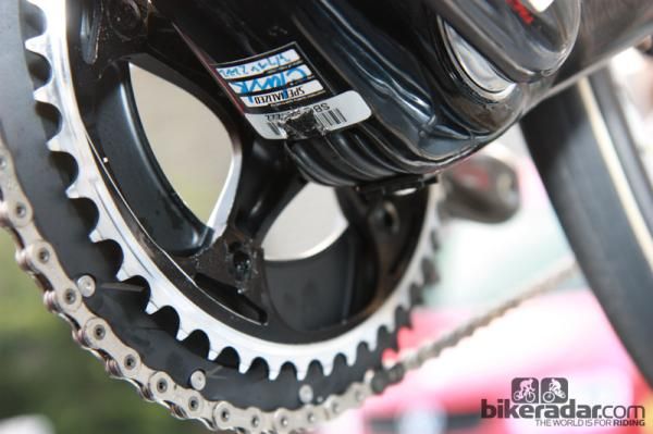 Flatlander 53/46T chainrings for Tom Boonen (Omega Pharma-QuickStep) in preparation for Paris-Roubaix.
