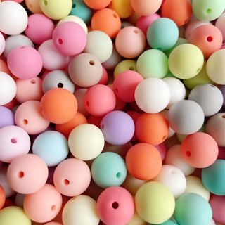 Large colorful beads in a pile