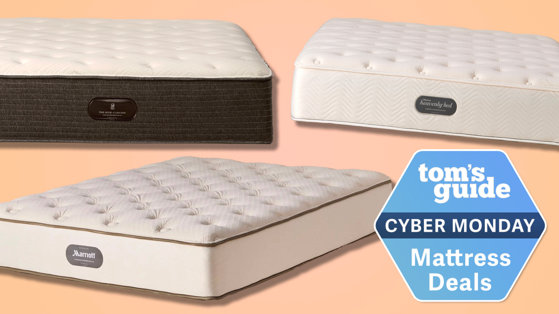Luxury hotel mattresses against a bright background with CM Mattress deals