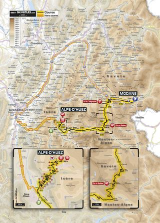 Stage 19 map, Tour de France 2011