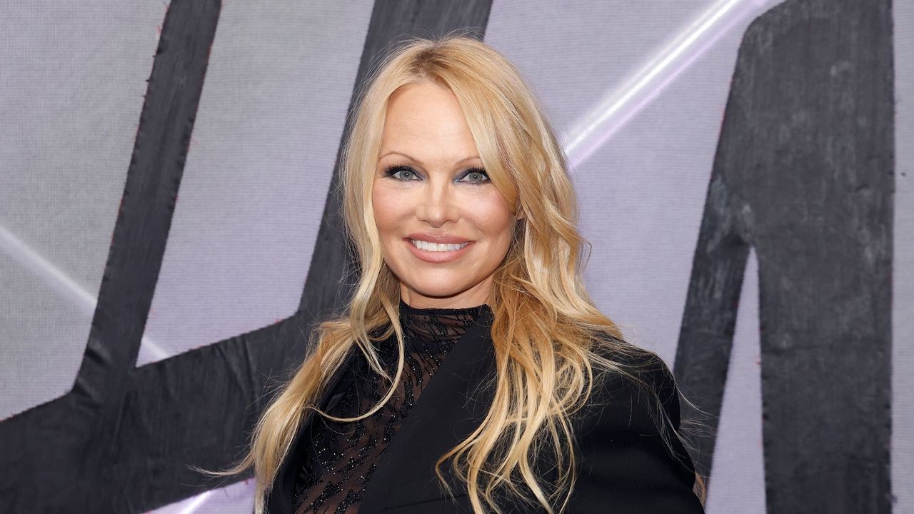 Pamela Anderson attends the H&amp;M Mugler launch at 894 Lexington on April 19, 2023 in New York City. 