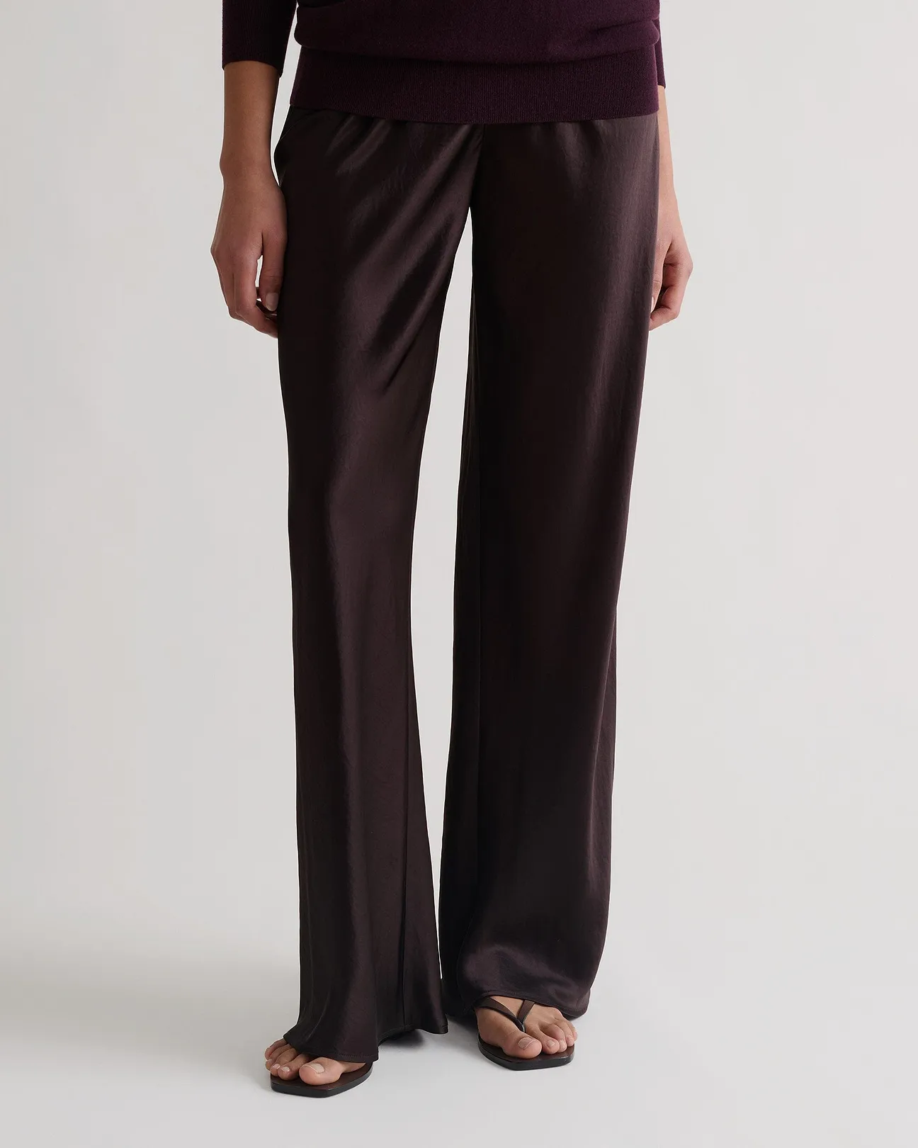 Rise &amp;amp; Fall, Women's Naia&amp;trade; Liquid Satin Bias Trouser - Chocolate - Chocolate / Xs