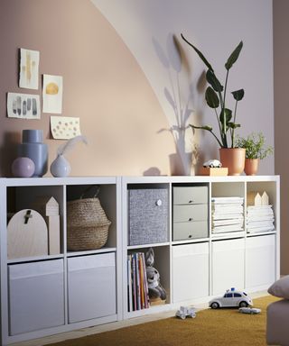 Bedroom with plants, Jared Leto’ house has a similar IKEA KALLAX shelf