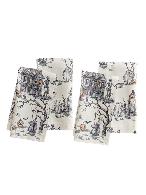 Midnight Manor Cotton Napkins - Set of 4