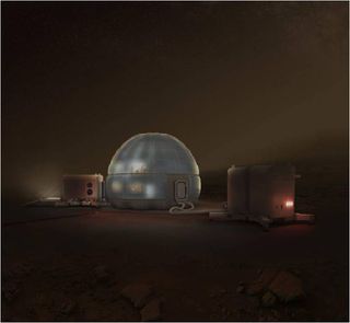 The Ice Home in the Martian evening.