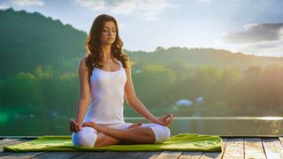 Woman doing yoga pose