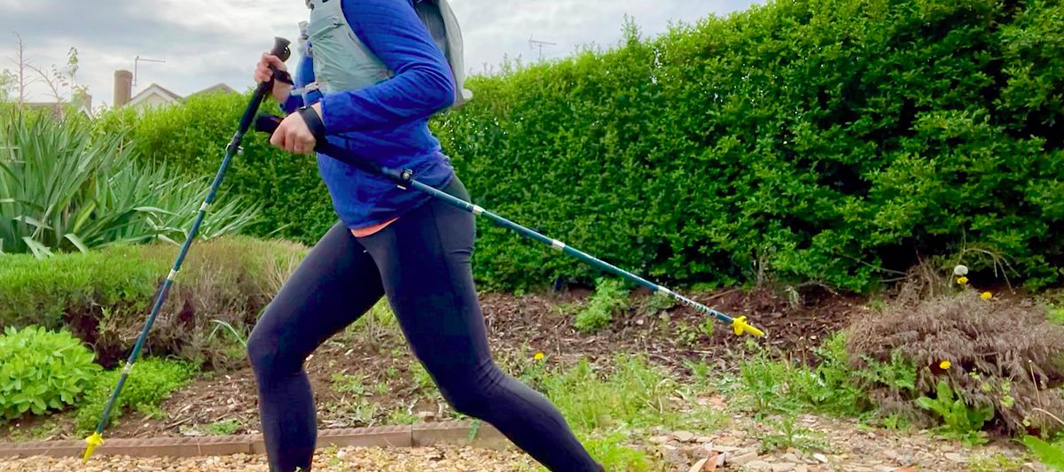 Woman using Harrier Catbells Aluminium Z-Poles