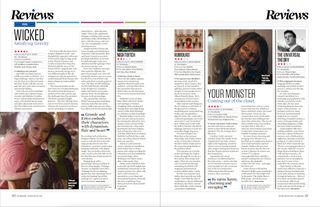 Two pages of film reviews.