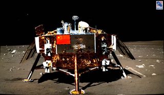 An image of China's Chang'e 3 lander taken by the mission's rover in 2013.