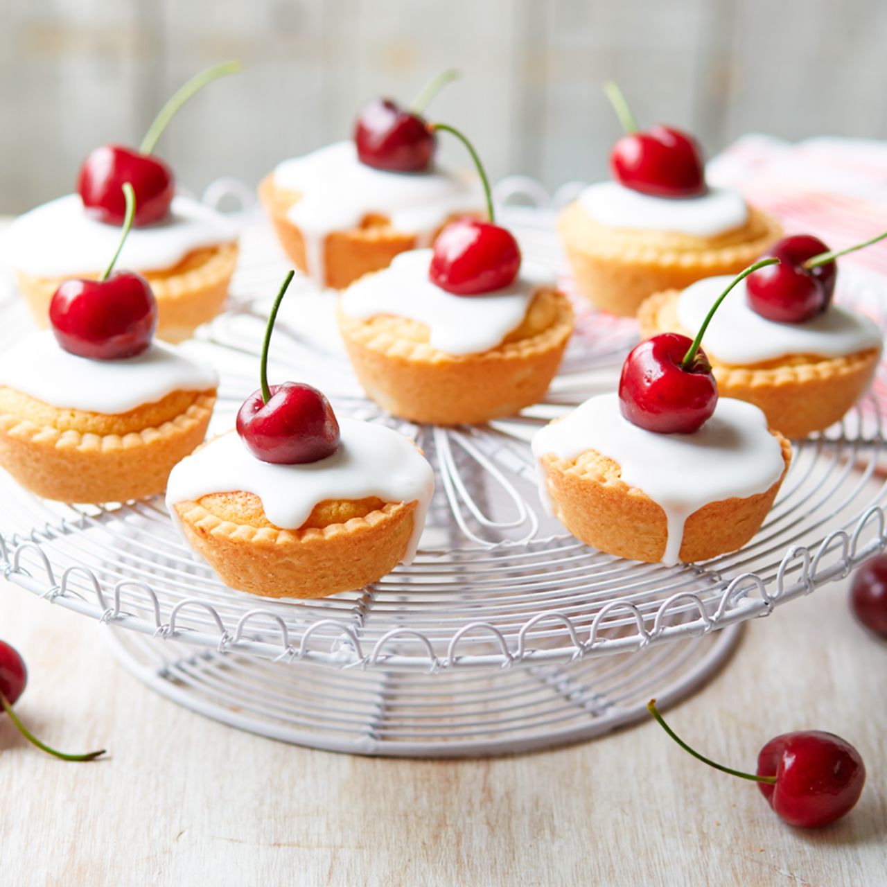 Dame Judi Dench&#039;s Mini Cherry Bakewells photo