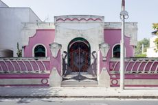 Pink house in Puglia, Italy