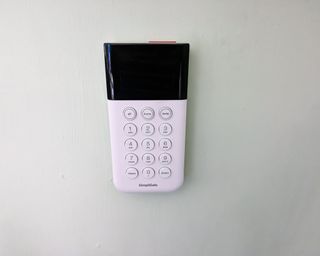 Simplisafe Keypad mounted to the wall in writer's home