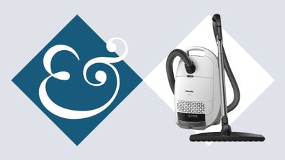 Miele Guard M1 Parquet XL Brilliant on tile background next to Homes & Gardens '&' symbol.