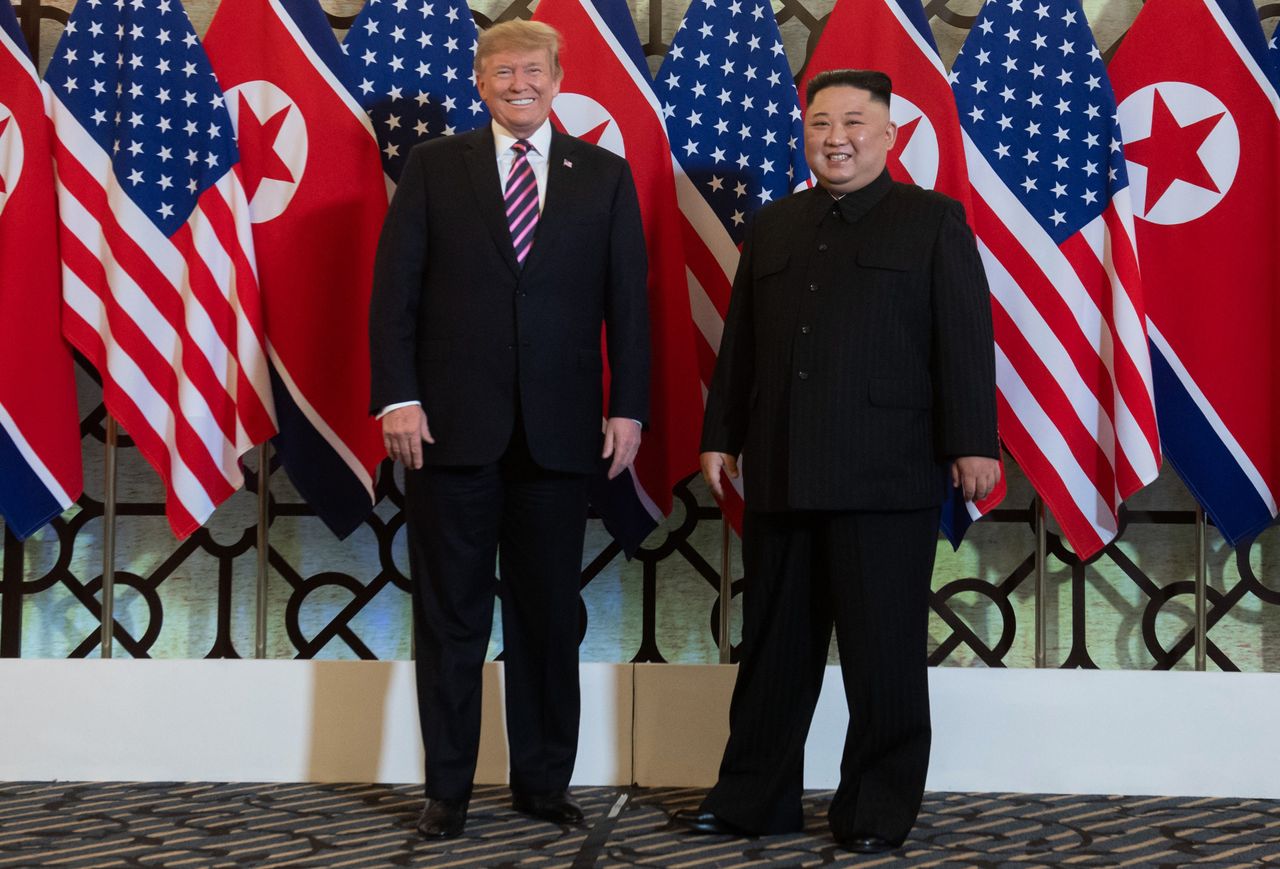 Trump and Kim Jong Un in Hanoi