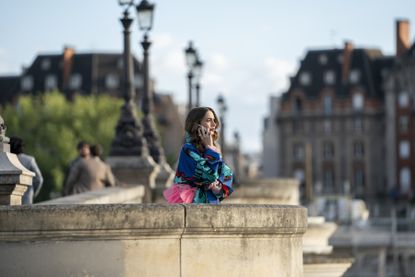 Lily Collins as Emily in episode 210 of Emily in Paris, Is Emily in Paris filmed in France?