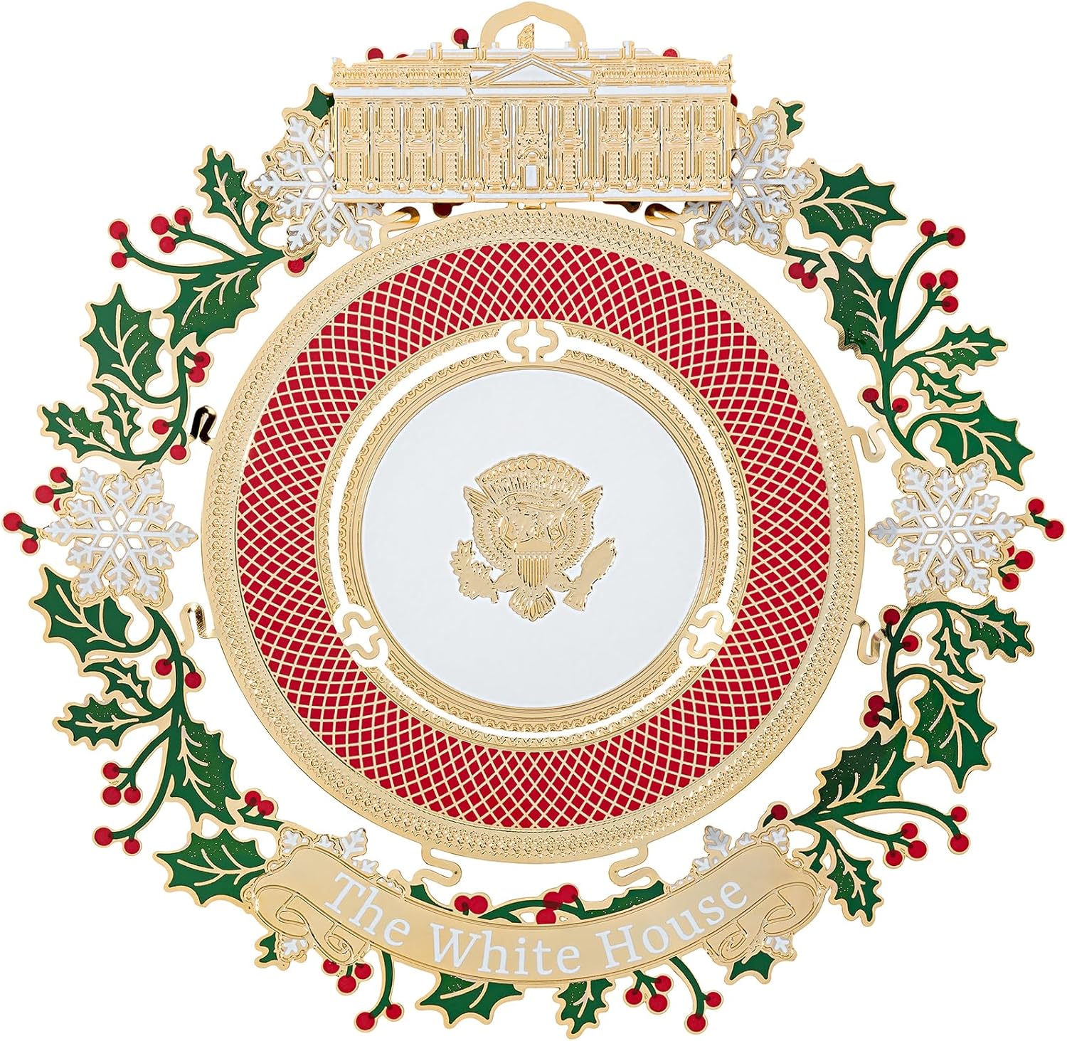 Official 2025 White House Christmas Ornament &amp;ndash; Honors 150 Years of White House State Dinners, 24k Gold-Finished Brass, Includes Ribbon &amp;amp; Booklet, Collectible Gift in Keepsake Box, Made in Usa
