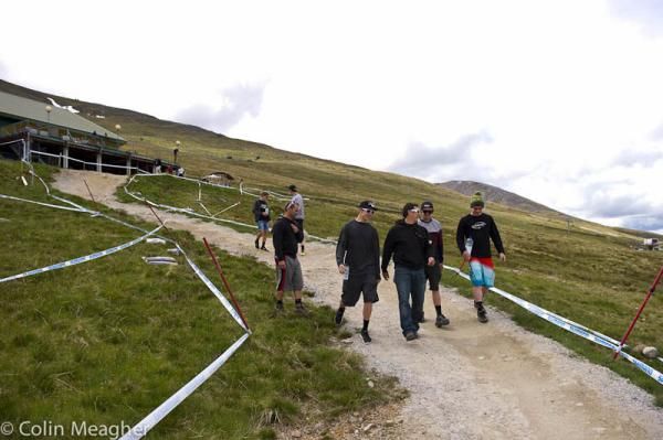 Team Lapierre on the track walk