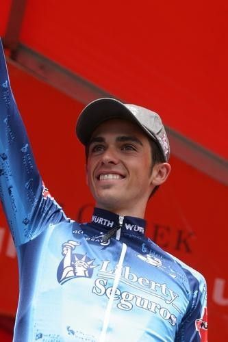 Alberto Contador Velasco (Liberty Seguros) on the podium