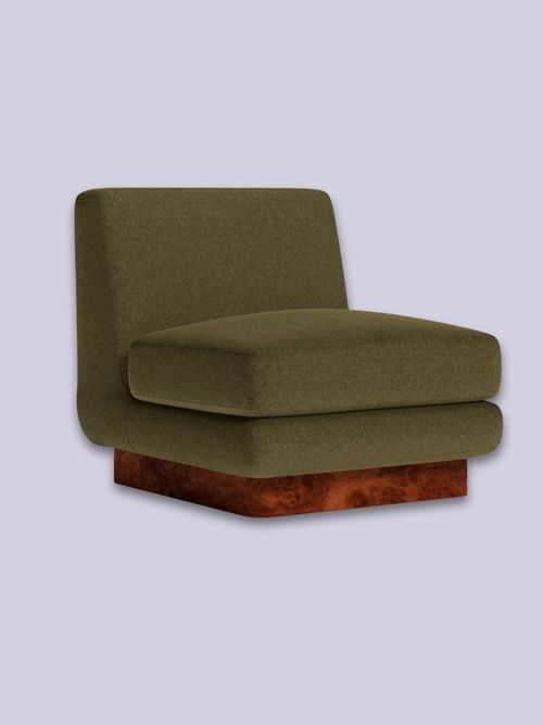 Harrison Accent Chair - Mohair in Moss Green