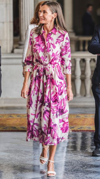 Queen Letizia of Spain attends the annual meeting of Directors of the Cervantes Institute at Barcelona City Hall on July 23, 2024