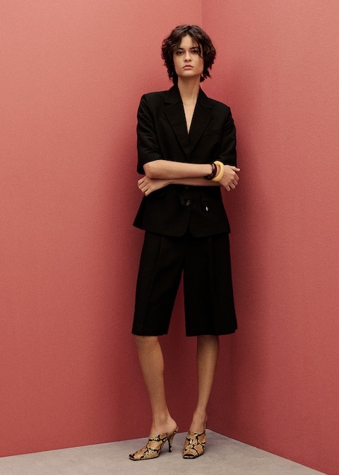 MANGO, Linen-Blend Suit Bermuda Shorts