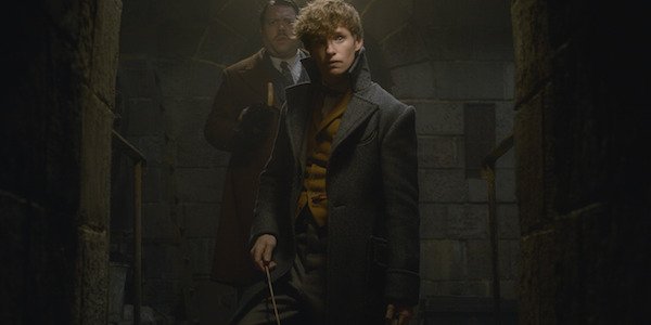 newt scamander scared in hallway fantastic beasts 2