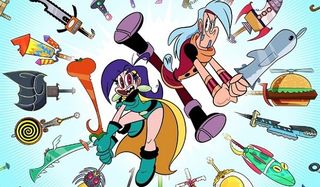 Mighty Magiswords the heroes flying into action with weapons