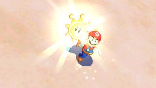 Mario holding star