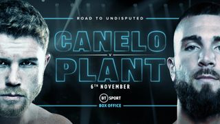 Canelo vs Plant promotional bill for 6th November fight on BT Sport Box Office