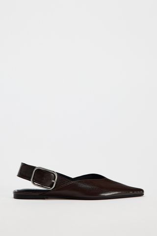 Leather Mules With Buckle