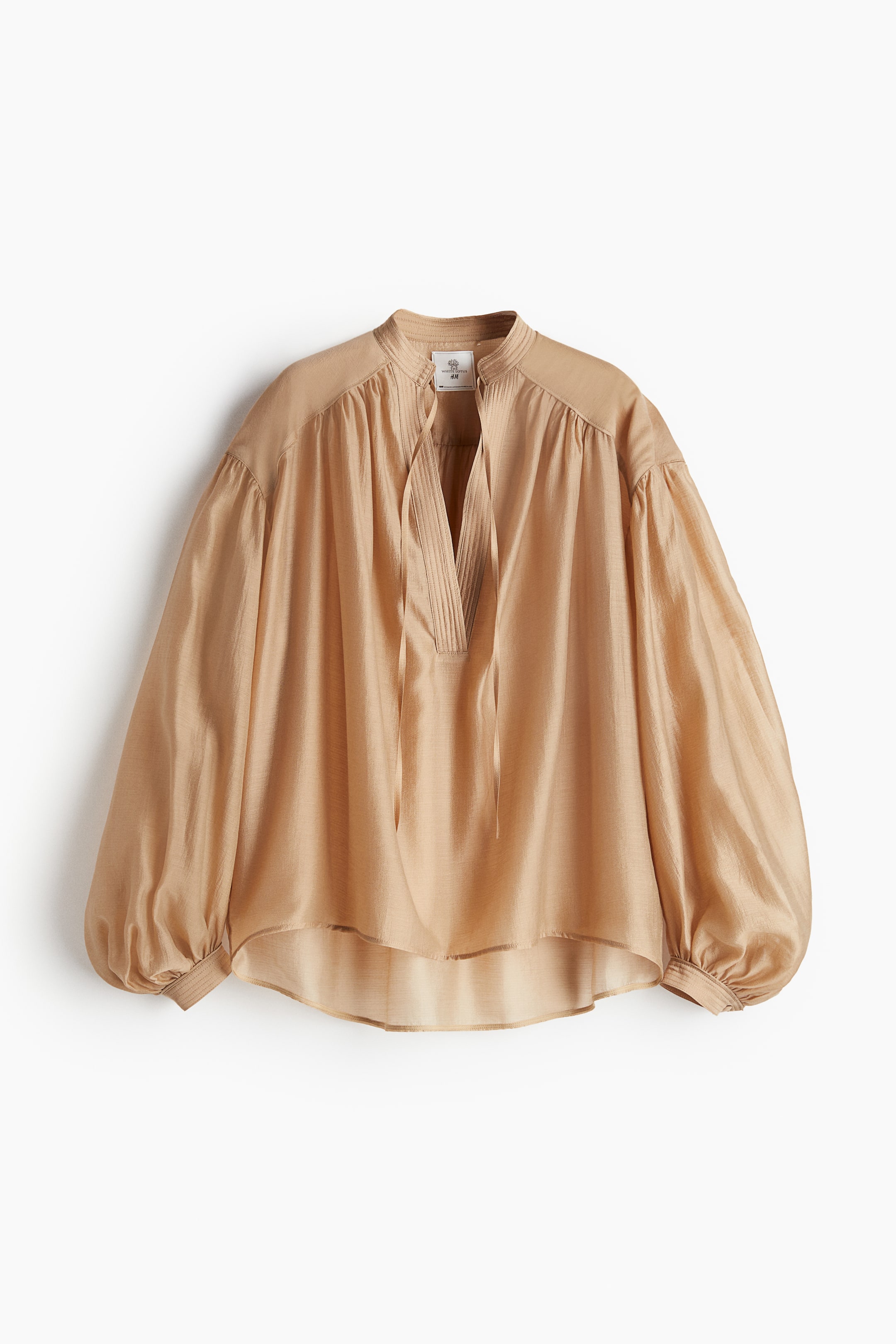 H&M x The White Lotus, Balloon-Sleeved Blouse