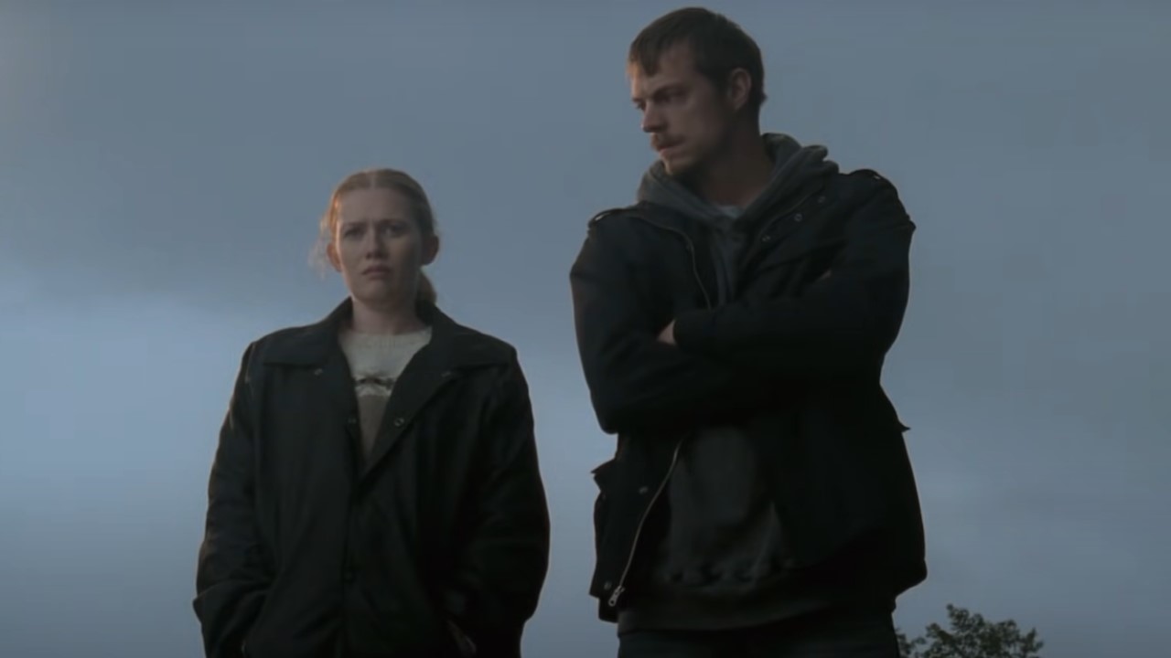 Mireille Enos and Joel Kinnaman in The Killing.