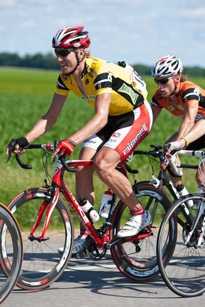 Tom Zirbel (Bissell) seemed to be enjoying himself today after the past couple of hard days.