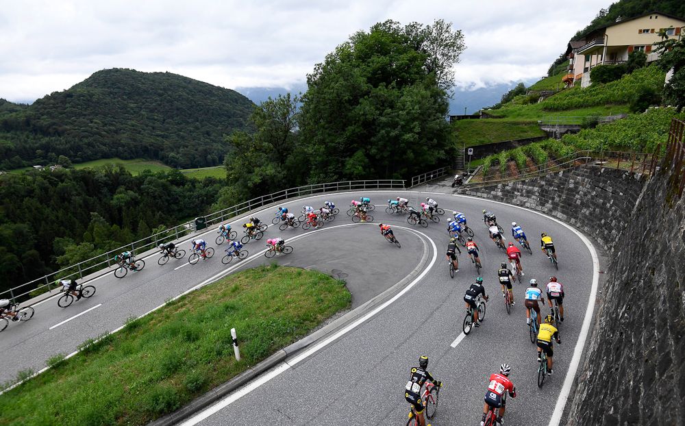 Scenery along the route of stage 5 at Tour de Suisse