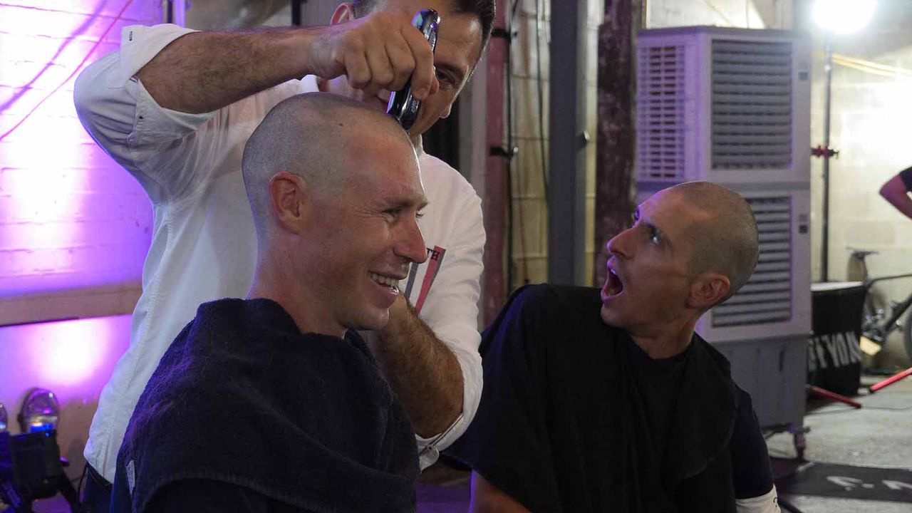 Mitch Docker and Lachlan Morton haircut