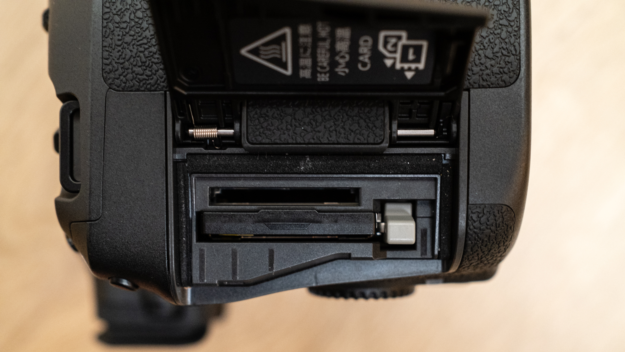 Canon EOS R5 Mark II memory card slots