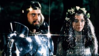 King Arthur (Nigel Terry) and Queen Guenevere Cherie Lunghi in 'Excalibur'.