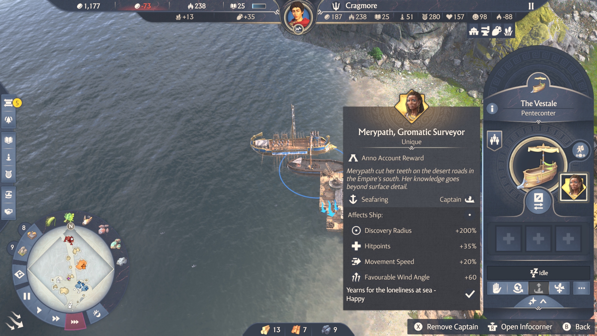 The specialist captain in Anno 117 Pax Romana