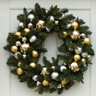 Best Christmas wreath hung on door 