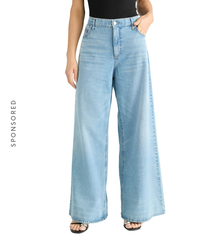 Scoop, High Rise Baggy Wide Leg Jean