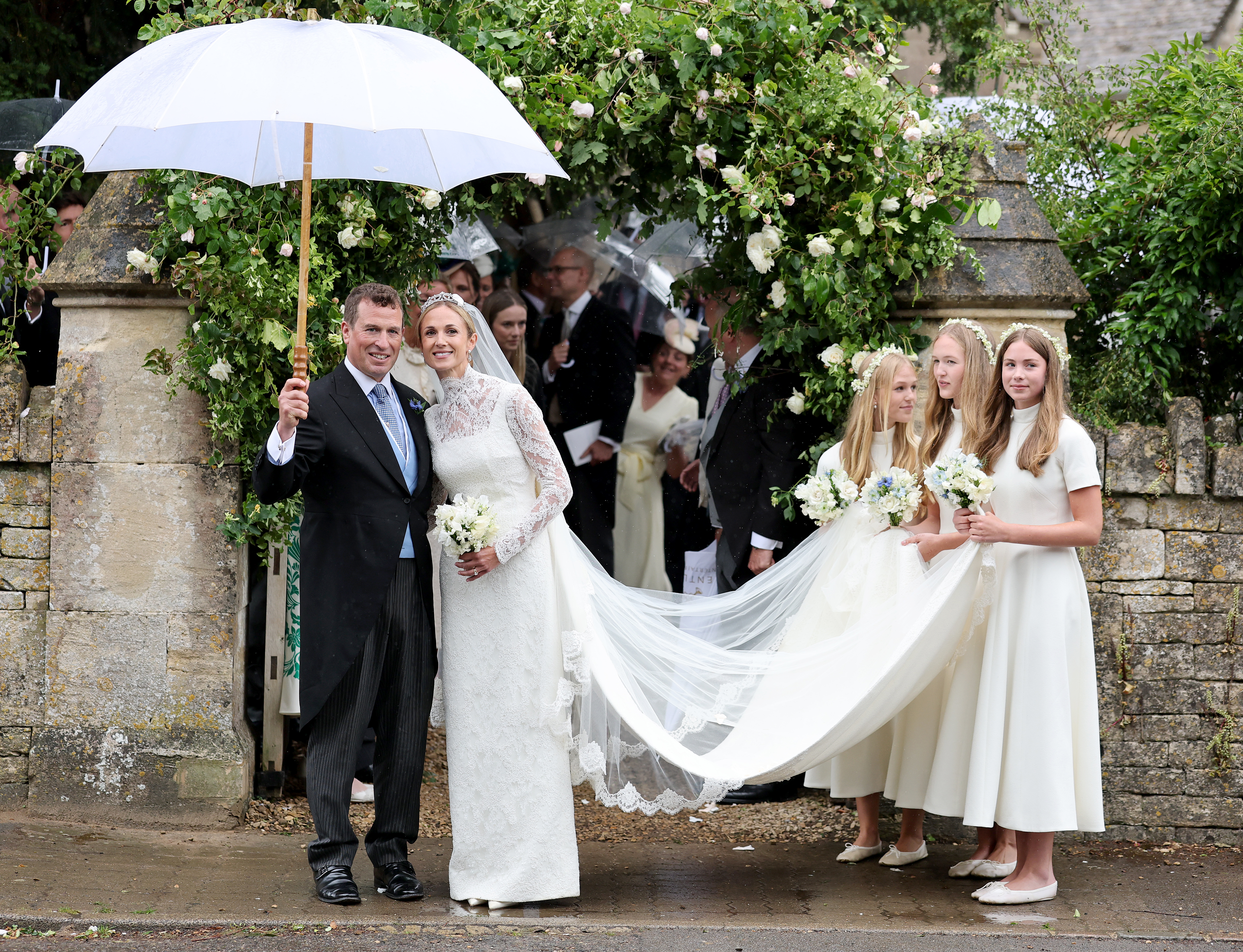 Peter Phillips and Harriet Sperling on their wedding day